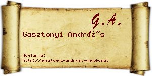 Gasztonyi András névjegykártya